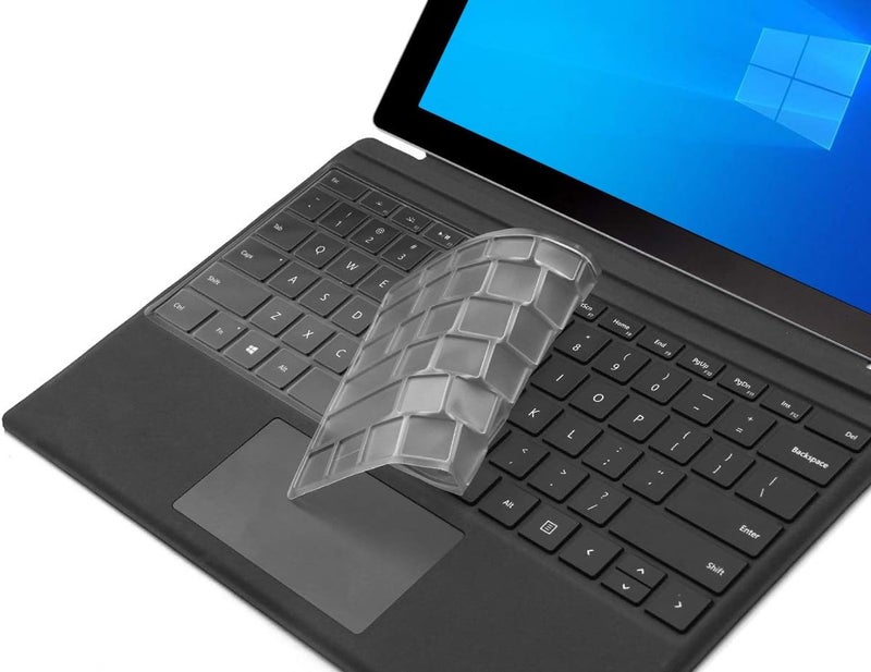 CaseBuy Microsoft Surface Keyboard Cover - Ultra Thin Transparent Skin, Accessory for Surface Pro 7, 6, 5, 4 - US Layout - Image 1
